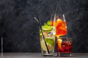 Trois different cocktails